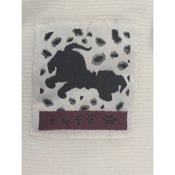 Vintage 90s Women L Disney 101 Dalmatians Paw Print Sweater Pullover V-Neck NOS - Picture 3 of 11